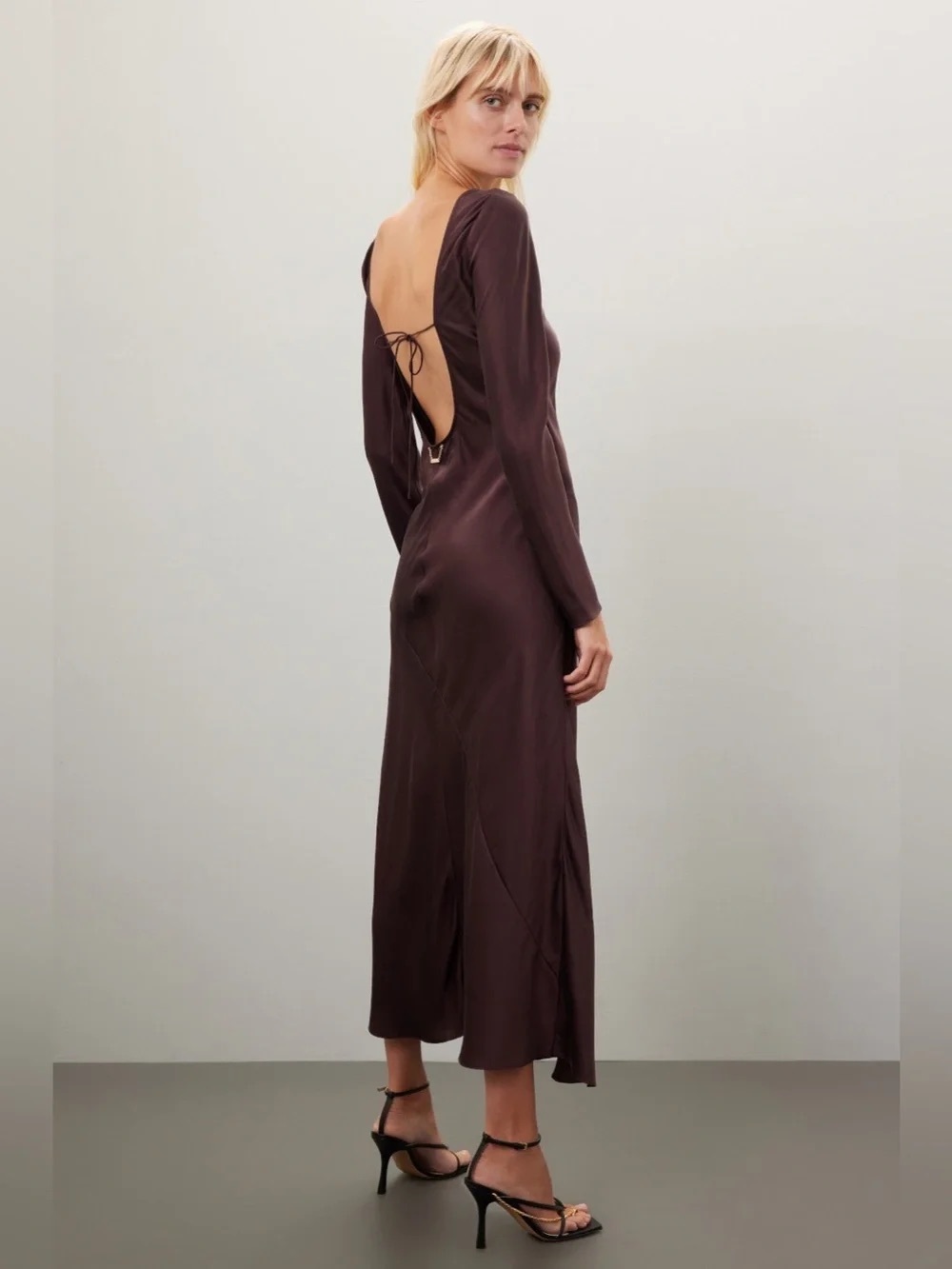 Silk Laundry Backless Long Dress (100% Silk) Medium